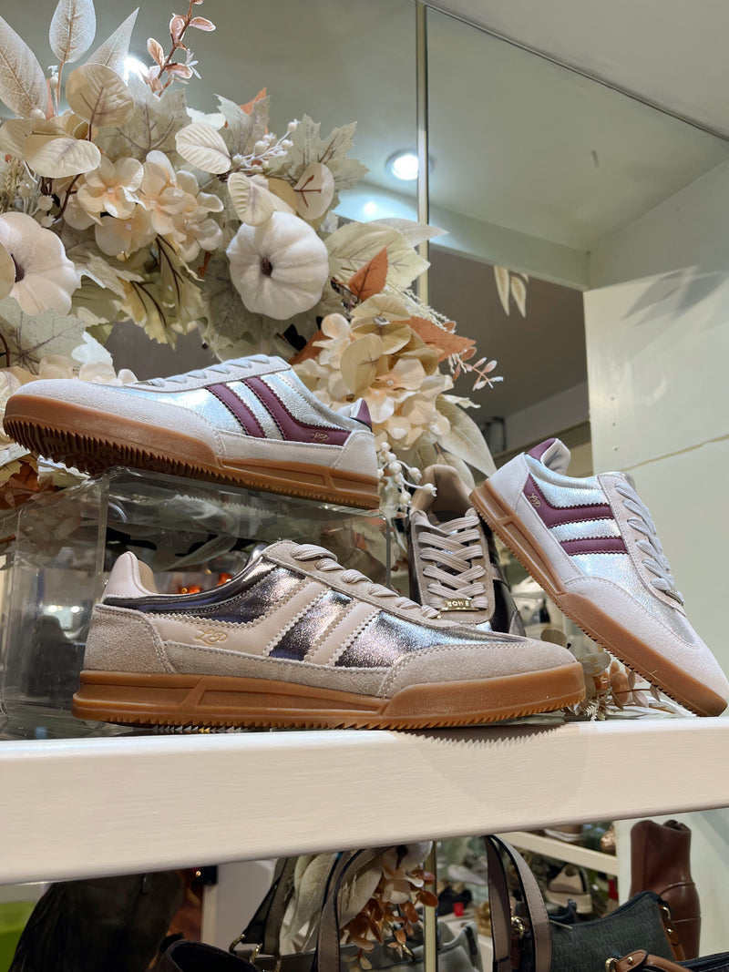 Tommy Bowe Taupe Metallic Armand - Timeless Shine Trainer