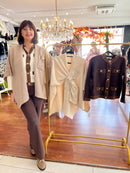 Sharla Leopard Trim Cardi - Brown