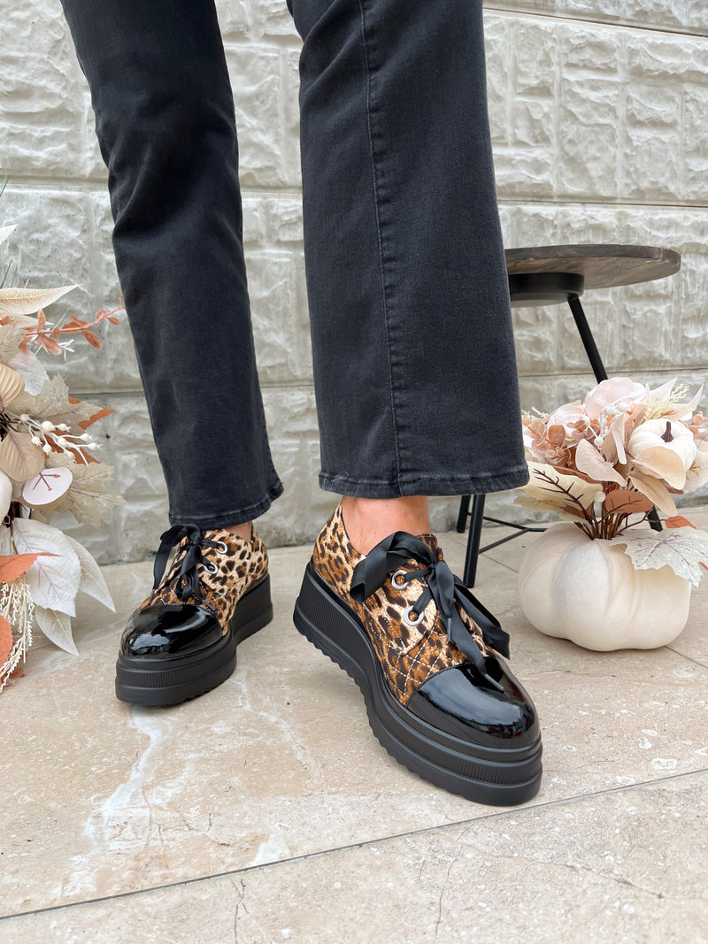 Kate Appleby 'Loftshaw' Wedged Shoe - Leopard & Black