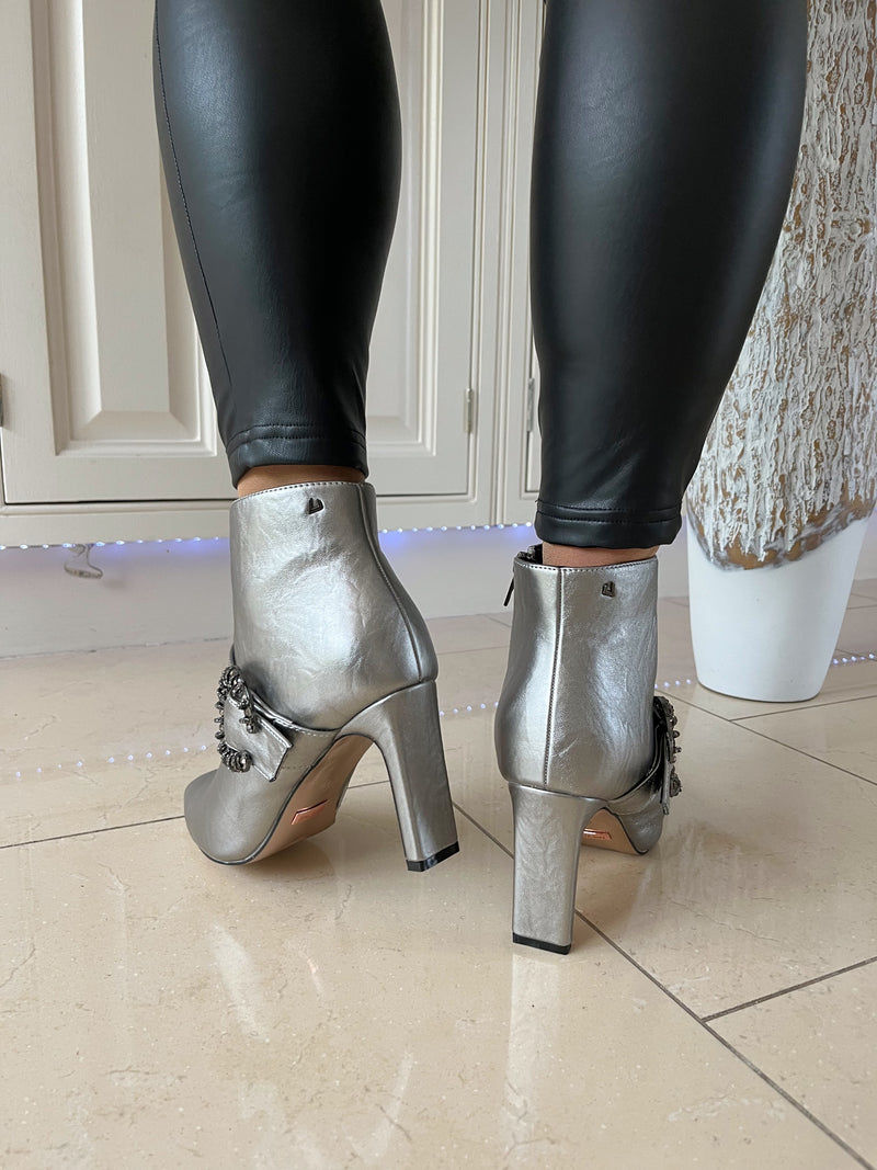 Una Healy 'Perfect Match’ Ankle Boot - Chrome Metallic Illuminate