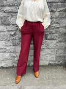 Maryann Magic Stretch Wide Leg Trouser - Wine