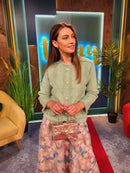 Megan Bow Clutch with Pearl Handle Rose Gold