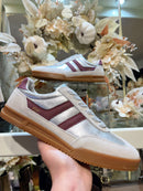 Tommy Bowe Burgundy Stripe Metallic Armand - Jazzberry Trainer