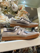 Tommy Bowe Taupe Metallic Armand - Timeless Shine Trainer