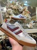Tommy Bowe Burgundy Stripe Metallic Armand - Jazzberry Trainer