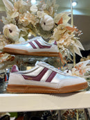 Tommy Bowe Burgundy Stripe Metallic Armand - Jazzberry Trainer