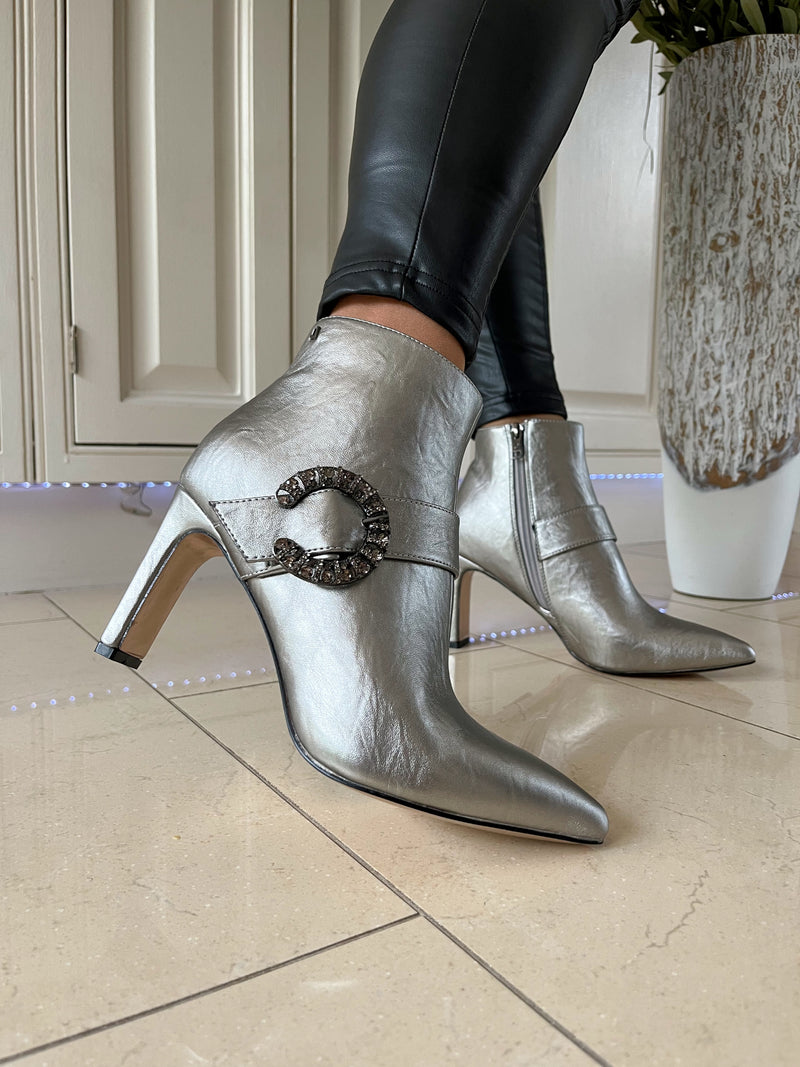 Una Healy 'Perfect Match’ Ankle Boot - Chrome Metallic Illuminate