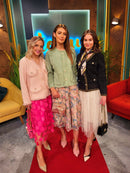 Megan Bow Clutch with Pearl Handle Rose Gold