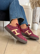 Drilleys "Sixty One" Jazzberry Trainers - Maroon