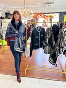 Eileen Tartan Cape - Black