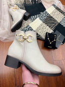 Patrizio Italiano 'Imperia' Beige Ankle Boot
