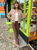 Billie Sequin & Embroidery Bomber Jacket - Toasted Camel