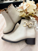 Patrizio Italiano 'Imperia' Beige Ankle Boot