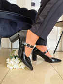 Dancing Matilda 026 Black Patent Court Shoe
