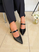 Dancing Matilda 026 Black Patent Court Shoe