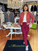 Elena Paisley Printed Bomber - Maroon