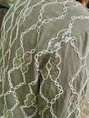 Trey Sequin & Embroidery Bomber Jacket - Green