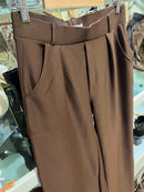 Maryann Magic Stretch Wide Leg Trouser - Chocolate Brown