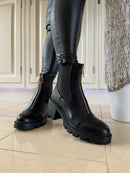 Una Healy 'I’m Sorry’ Biker Boot - Vinyl Black