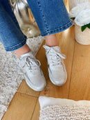 Redz Silver Wedge Trainers 6G596 V148