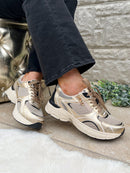 Marco Tozzi Gold Chunky Trainer 2-23779-45