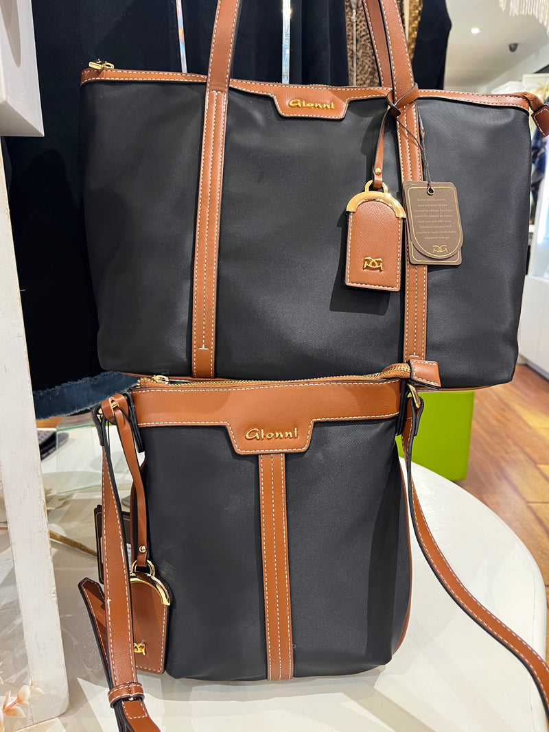 Gionni Angele Crossbody Bag - Black & Tan 11G2824