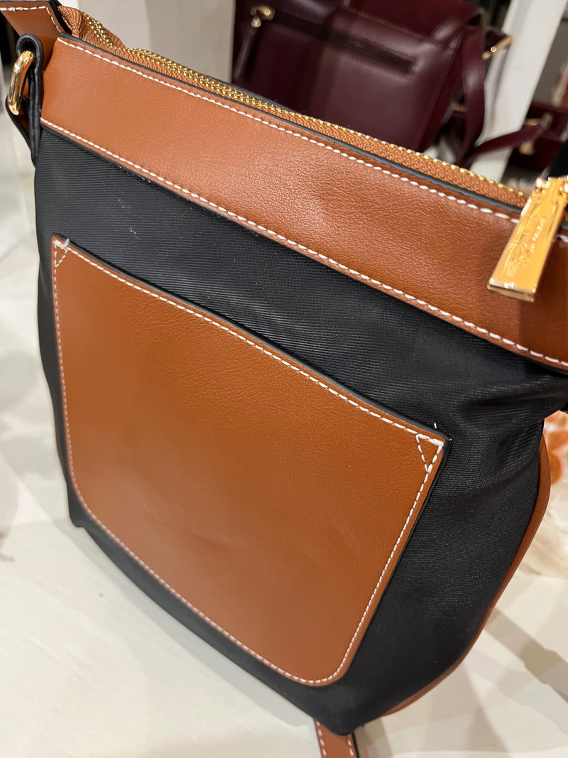 Gionni Angele Crossbody Bag - Black & Tan 11G2824