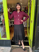 Rachel Ruffle Hem Tulle Sparkle Skirt - Black