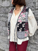 Ingrid Bow Tie Paisley Gilet - Black