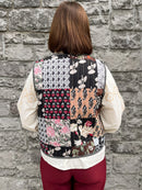 Ingrid Bow Tie Paisley Gilet - Black