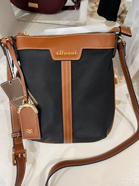 Gionni Angele Crossbody Bag - Black & Tan 11G2824