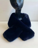 Maisie Faux Fur Neck Collar - Navy