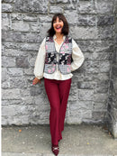 Maryann Magic Stretch Wide Leg Trouser - Wine