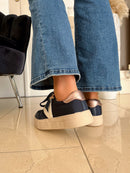 Drilleys "Eighty One" Cobalt Trainers - Navy