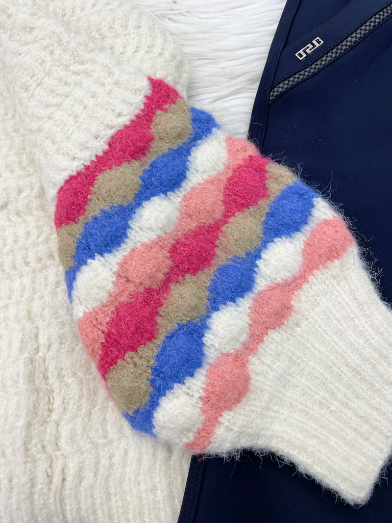 Mel Rainbow Sleeve Knit - Cream