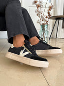 Drilleys "Eighty One" Whipped Ink Trainers - Black