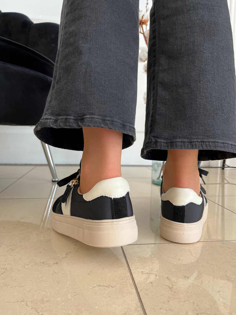 Drilleys "Eighty One" Whipped Ink Trainers - Black
