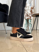 Drilleys "Eighty One" Whipped Ink Trainers - Black