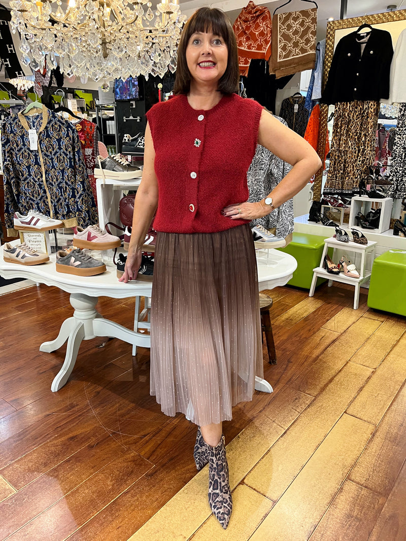 Roz Ombre Skirt - Brown
