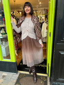 Miella Jewel Button Cardi - Taupe