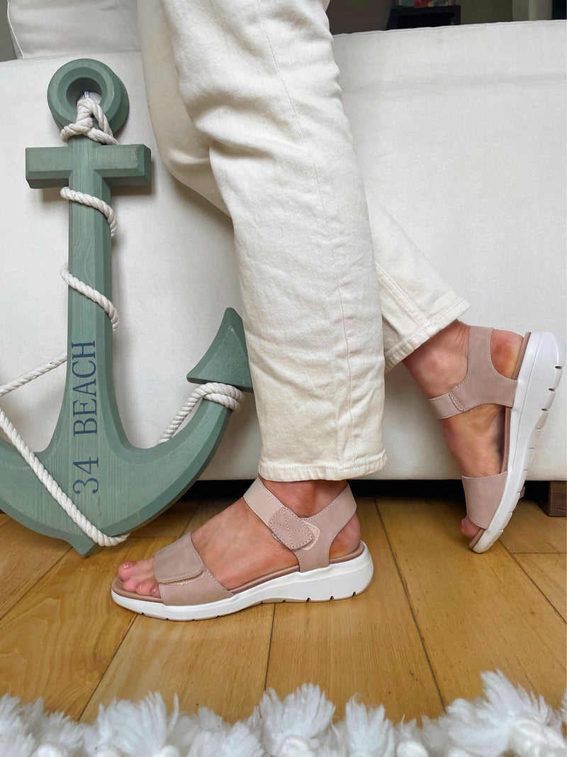 Redz Velcro Comfort Sandal - Blush Fawn