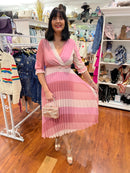 Megan Bow Clutch with Pearl Handle Rose Gold