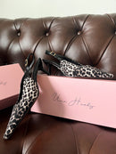 Una Healy “Bird Hunter" Cheetaby Spark Sling Back - Grey Animal Print