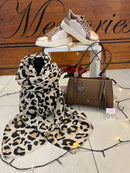 Moira Animal Print Scarf With Gold Speckle
