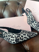 Una Healy “Bird Hunter" Cheetaby Spark Sling Back - Grey Animal Print