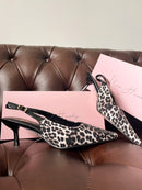 Una Healy “Bird Hunter" Cheetaby Spark Sling Back - Grey Animal Print