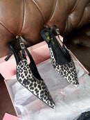 Una Healy “Bird Hunter" Cheetaby Spark Sling Back - Grey Animal Print