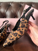 Una Healy “Bird Hunter" Wild Spark Sling Back - Leopard Print
