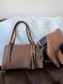 Gionni Charlotte Shoulder Bag With Tassel - Light Brown