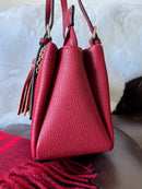 Gionni Charlotte Shoulder Bag With Tassel - Berry Red